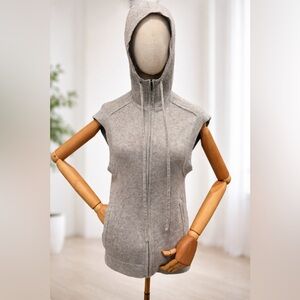 Helmut Lang 100% Cashmere Hooded Zip Vest Sleeveless Knit XS/S